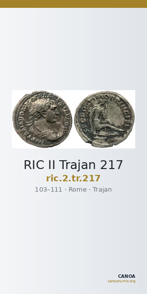 RIC II Trajan 217 — CANOA