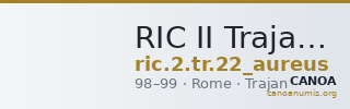RIC II Trajan 22 (aureus) — CANOA