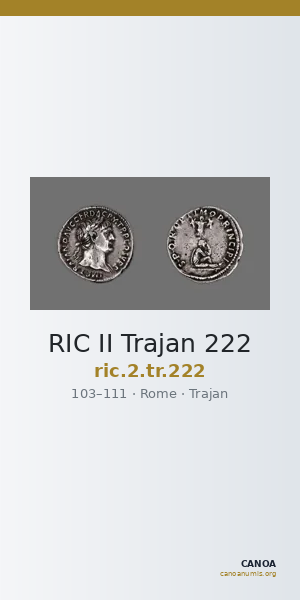 RIC II Trajan 222 — CANOA