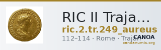 RIC II Trajan 249 (aureus) — CANOA