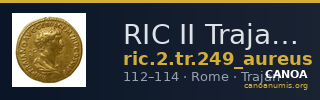 RIC II Trajan 249 (aureus) — CANOA