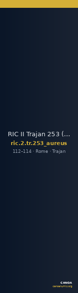 RIC II Trajan 253 (aureus) — CANOA