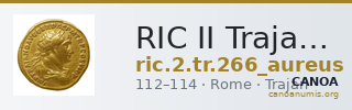 RIC II Trajan 266 (aureus) — CANOA