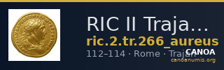 RIC II Trajan 266 (aureus) — CANOA