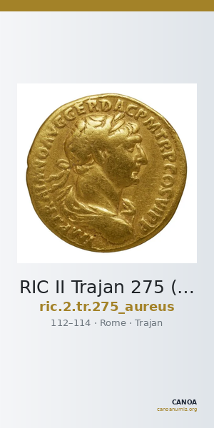 RIC II Trajan 275 (aureus) — CANOA