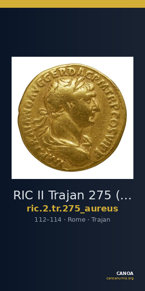 RIC II Trajan 275 (aureus) — CANOA