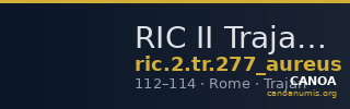 RIC II Trajan 277 (aureus) — CANOA