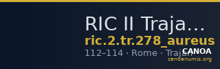 RIC II Trajan 278 (aureus) — CANOA
