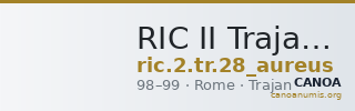 RIC II Trajan 28 (aureus) — CANOA