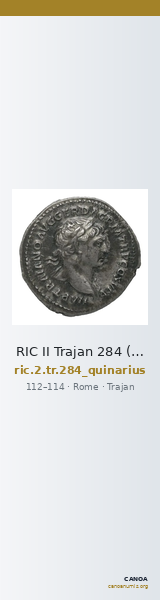 RIC II Trajan 284 (quinarius) — CANOA