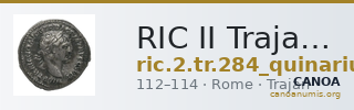 RIC II Trajan 284 (quinarius) — CANOA