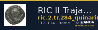 RIC II Trajan 284 (quinarius) — CANOA