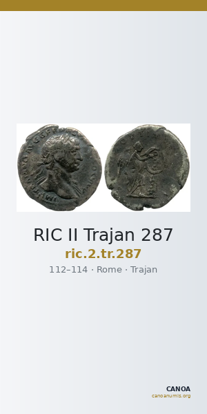 RIC II Trajan 287 — CANOA
