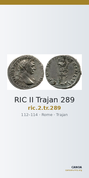 RIC II Trajan 289 — CANOA