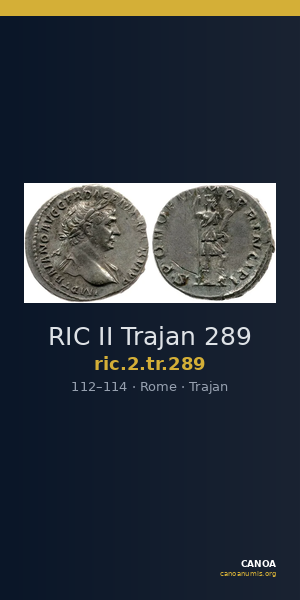 RIC II Trajan 289 — CANOA