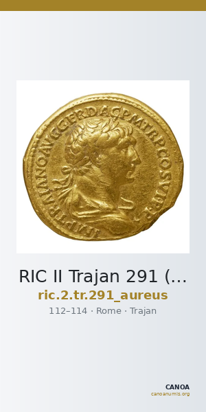 RIC II Trajan 291 (aureus) — CANOA
