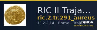 RIC II Trajan 291 (aureus) — CANOA