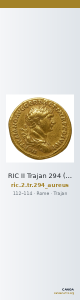 RIC II Trajan 294 (aureus) — CANOA