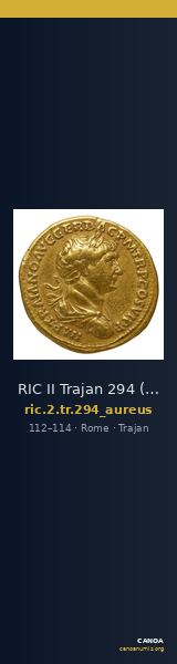 RIC II Trajan 294 (aureus) — CANOA