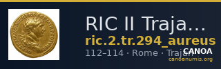 RIC II Trajan 294 (aureus) — CANOA
