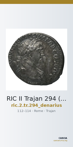 RIC II Trajan 294 (denarius) — CANOA