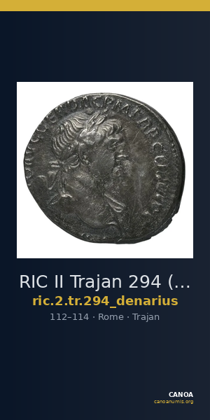 RIC II Trajan 294 (denarius) — CANOA