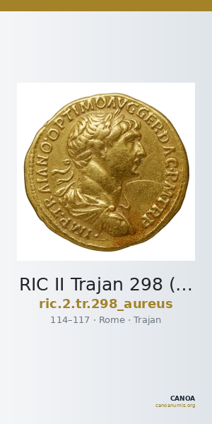 RIC II Trajan 298 (aureus) — CANOA