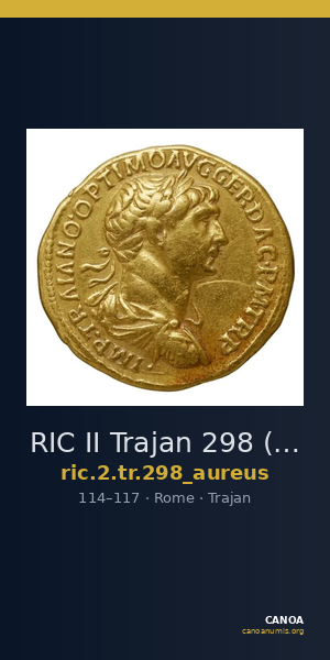 RIC II Trajan 298 (aureus) — CANOA