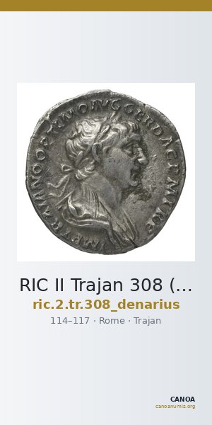 RIC II Trajan 308 (denarius) — CANOA