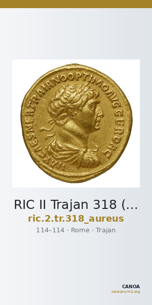 RIC II Trajan 318 (aureus) — CANOA