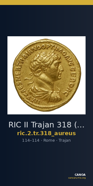 RIC II Trajan 318 (aureus) — CANOA