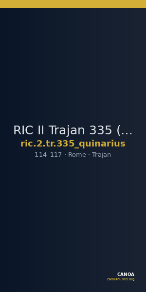 RIC II Trajan 335 (quinarius) — CANOA