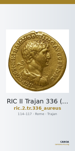 RIC II Trajan 336 (aureus) — CANOA