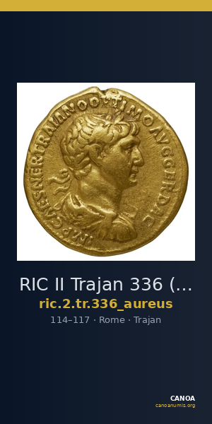 RIC II Trajan 336 (aureus) — CANOA