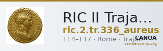 RIC II Trajan 336 (aureus) — CANOA