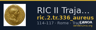 RIC II Trajan 336 (aureus) — CANOA