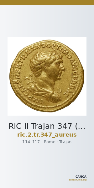 RIC II Trajan 347 (aureus) — CANOA