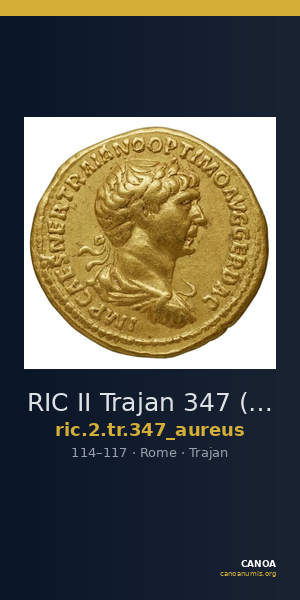 RIC II Trajan 347 (aureus) — CANOA