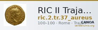RIC II Trajan 37 (aureus) — CANOA
