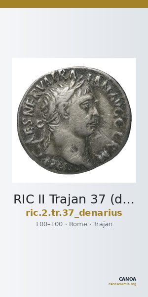 RIC II Trajan 37 (denarius) — CANOA