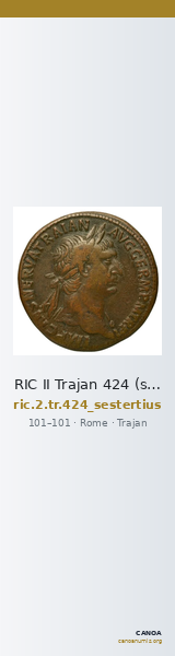 RIC II Trajan 424 (sestertius) — CANOA