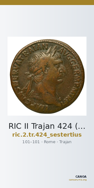 RIC II Trajan 424 (sestertius) — CANOA