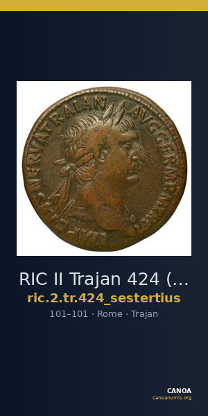RIC II Trajan 424 (sestertius) — CANOA