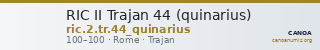 RIC II Trajan 44 (quinarius) — CANOA