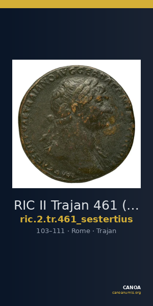 RIC II Trajan 461 (sestertius) — CANOA