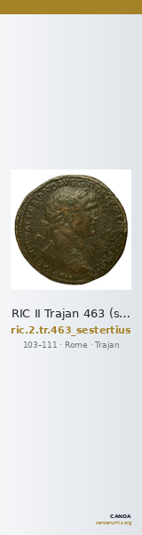 RIC II Trajan 463 (sestertius) — CANOA