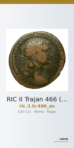 RIC II Trajan 466 (as) — CANOA