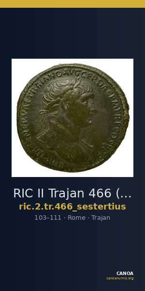 RIC II Trajan 466 (sestertius) — CANOA
