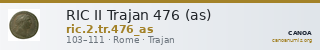RIC II Trajan 476 (as) — CANOA