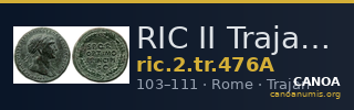 RIC II Trajan 476A — CANOA